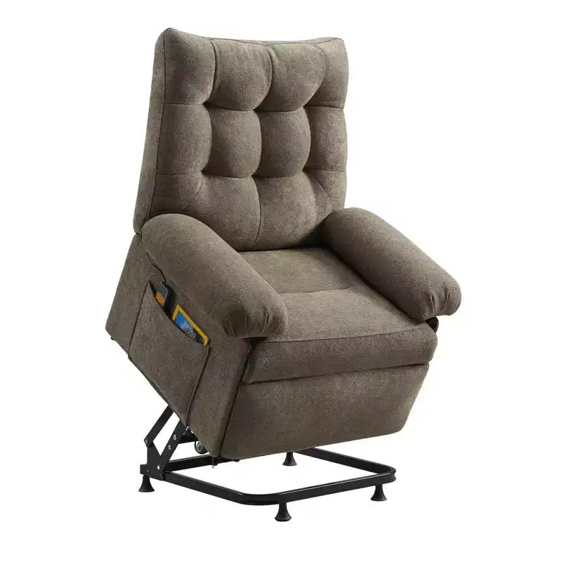 Power Lift Recliner Chair for Elderly,Adjustable Angle Electric Recliner With Triple Motor,Side Pocket&Soft Recliner for Living Room & Bedroom