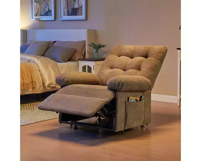 Power Lift Recliner Chair for Elderly,Adjustable Angle Electric Recliner With Triple Motor,Side Pocket&Soft Recliner for Living Room & Bedroom