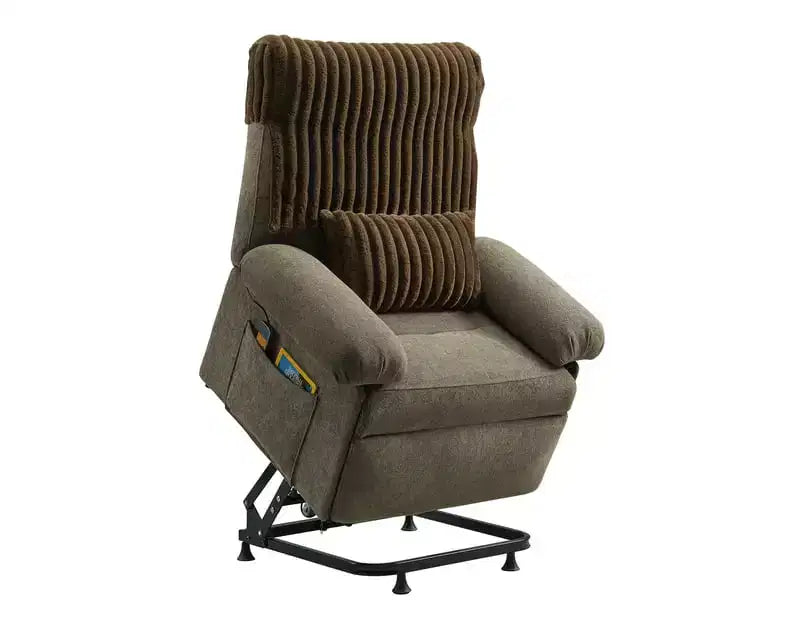 Power Lift Recliner Chair for Elderly,Adjustable Angle Electric Recliner With Triple Motor,Side Pocket&Soft Recliner for Living Room & Bedroom