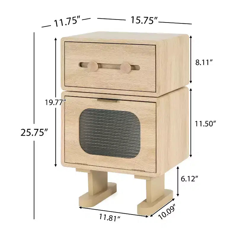 Robot-Inspired Side Table with Rotating Top