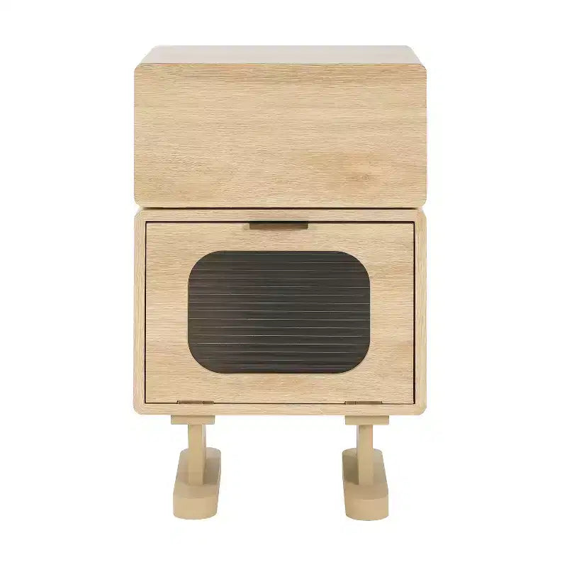 Robot-Inspired Side Table with Rotating Top