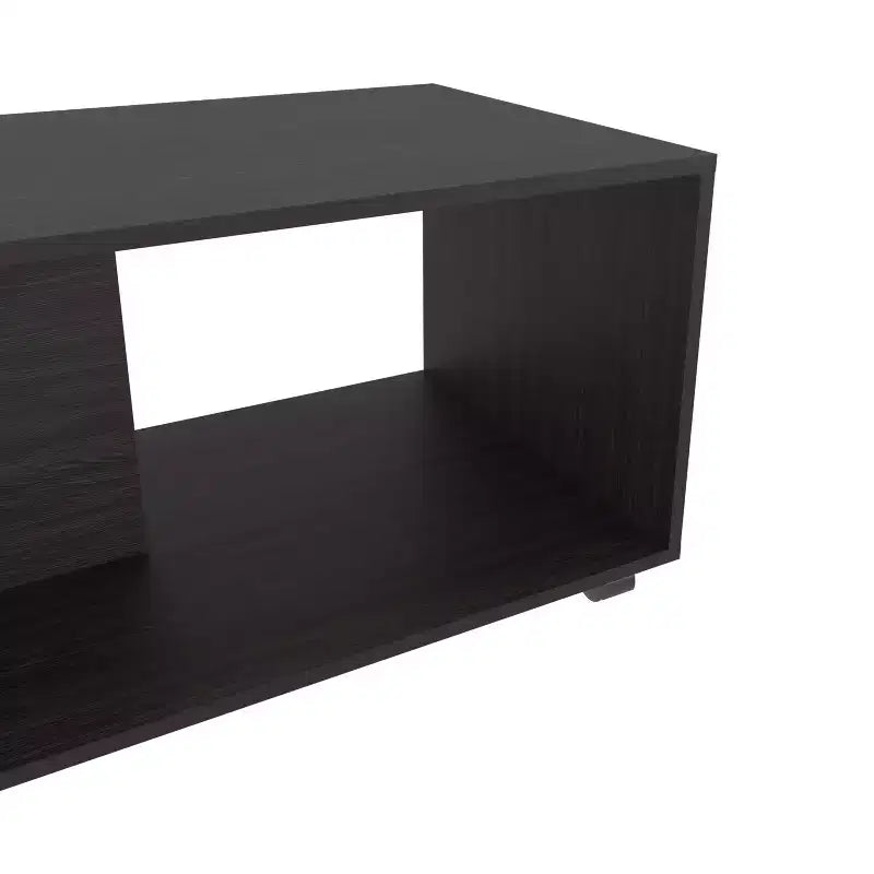 Rectangle Coffee Table with Spacious Open Shelf and Durable Material for Living Room/Office, Space-Saving