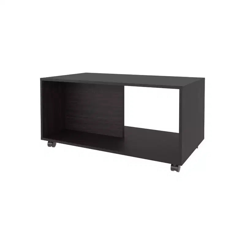 Rectangle Coffee Table with Spacious Open Shelf and Durable Material for Living Room/Office, Space-Saving