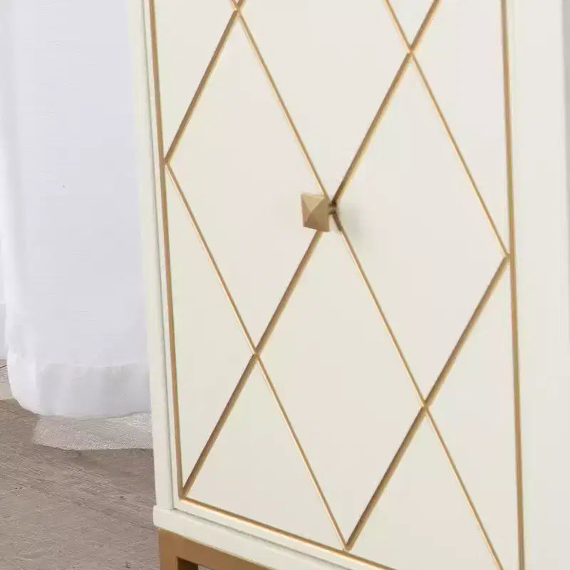 Media Console with Storage - Off-White