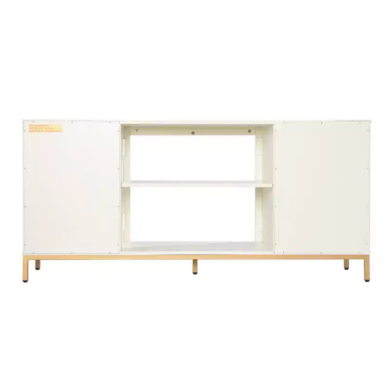 Media Console with Storage - Off-White