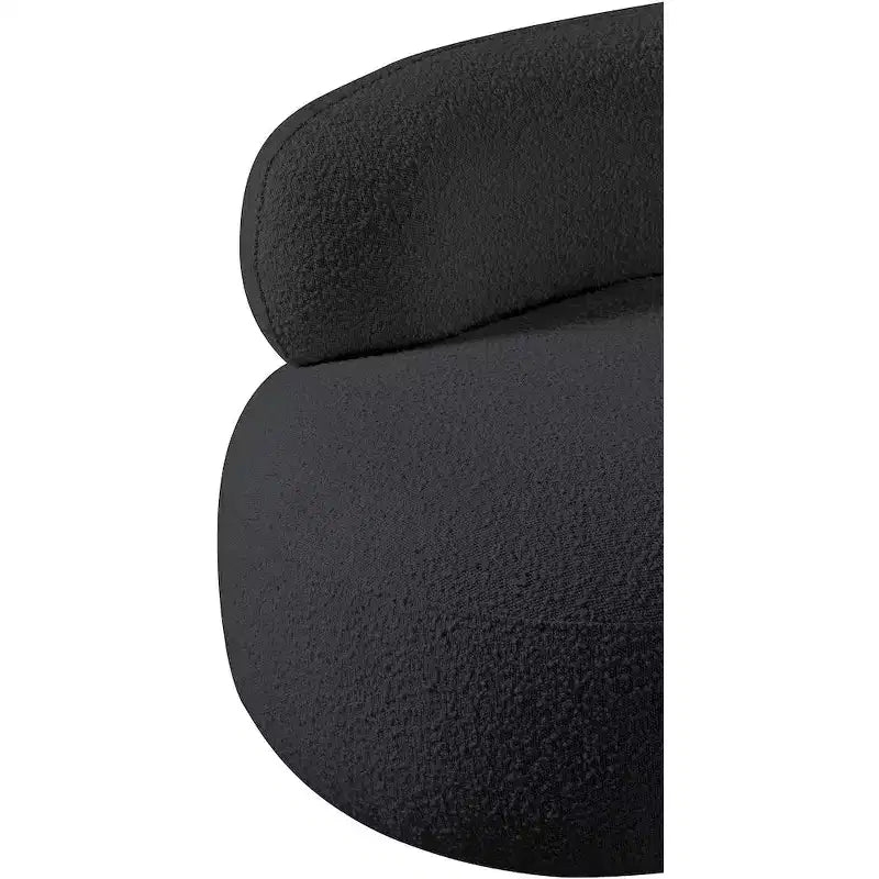 Accent Chair | Art Deco Boucle Fabric | Armless Curved Design