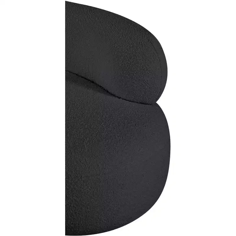 Accent Chair | Art Deco Boucle Fabric | Armless Curved Design