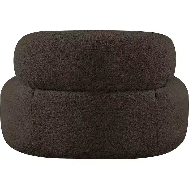 Accent Chair | Art Deco Boucle Fabric | Armless Curved Design