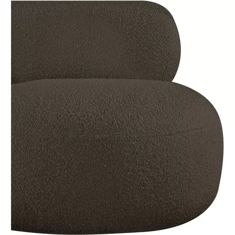 Accent Chair | Art Deco Boucle Fabric | Armless Curved Design