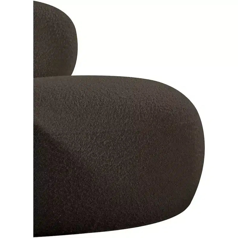 Accent Chair | Art Deco Boucle Fabric | Armless Curved Design