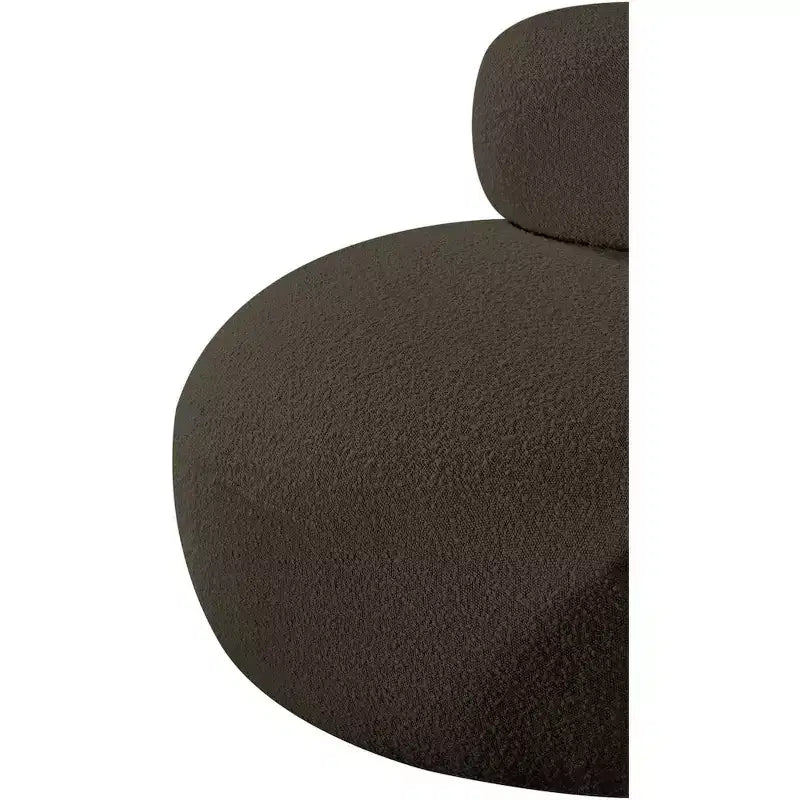 Accent Chair | Art Deco Boucle Fabric | Armless Curved Design