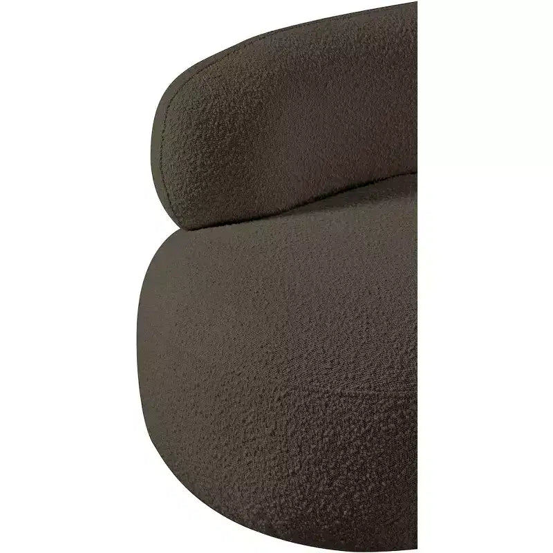 Accent Chair | Art Deco Boucle Fabric | Armless Curved Design