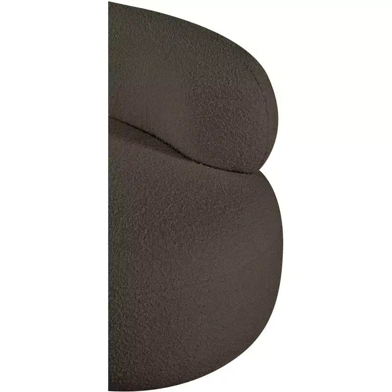 Accent Chair | Art Deco Boucle Fabric | Armless Curved Design