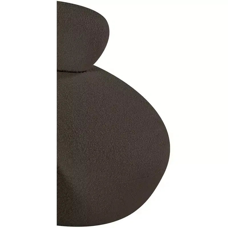 Accent Chair | Art Deco Boucle Fabric | Armless Curved Design