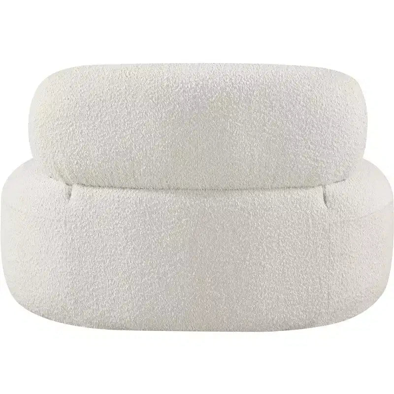 Accent Chair | Art Deco Boucle Fabric | Armless Curved Design