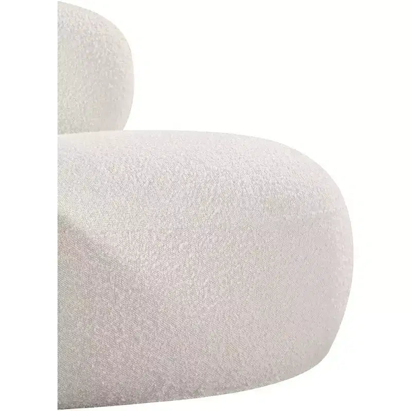 Accent Chair | Art Deco Boucle Fabric | Armless Curved Design