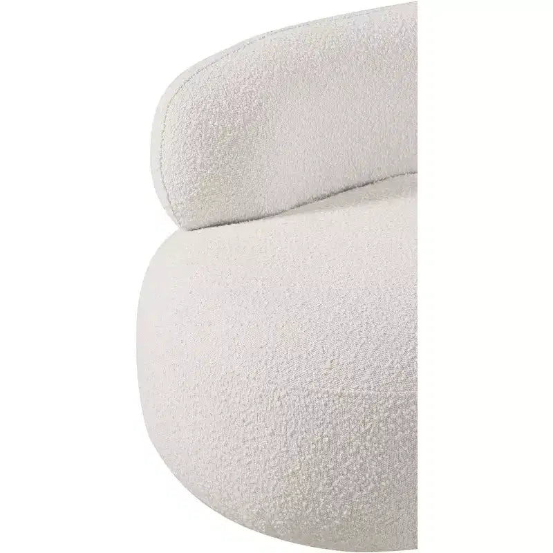 Accent Chair | Art Deco Boucle Fabric | Armless Curved Design