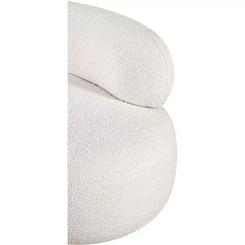 Accent Chair | Art Deco Boucle Fabric | Armless Curved Design