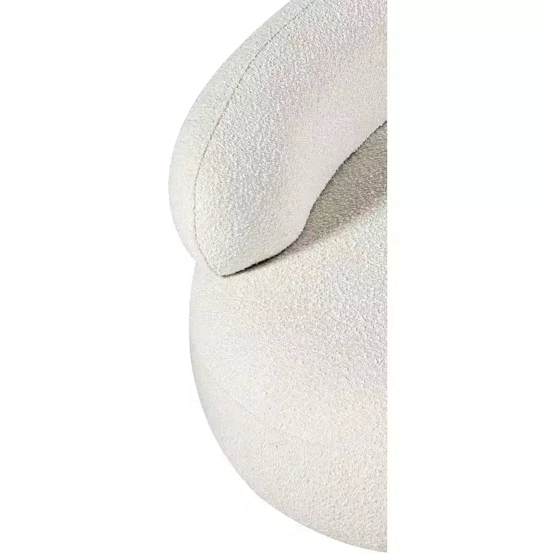 Accent Chair | Art Deco Boucle Fabric | Armless Curved Design