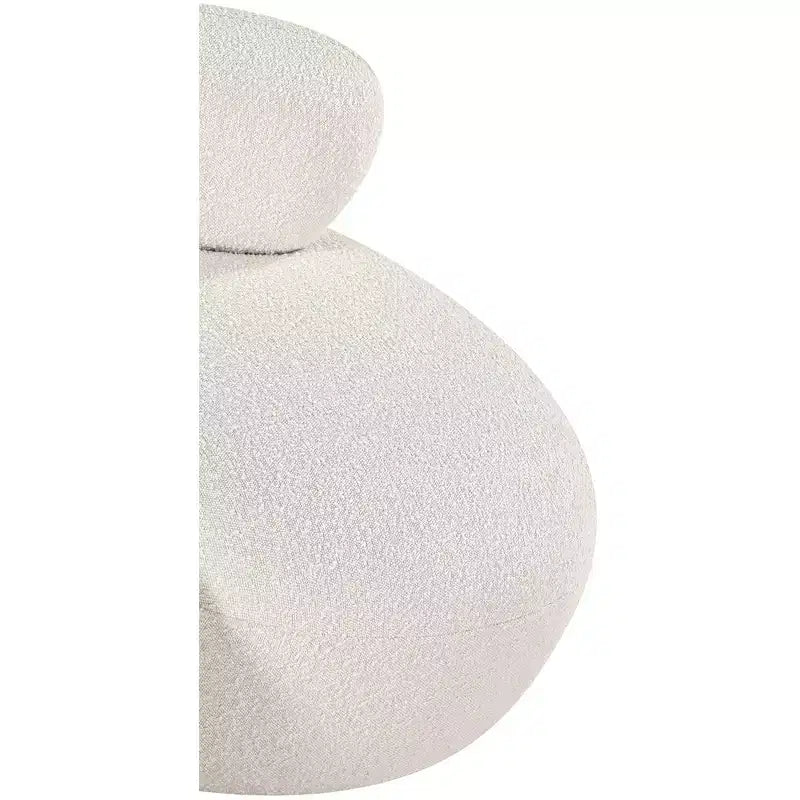 Accent Chair | Art Deco Boucle Fabric | Armless Curved Design