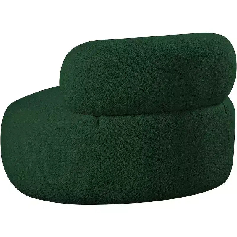 Accent Chair | Art Deco Boucle Fabric | Armless Curved Design