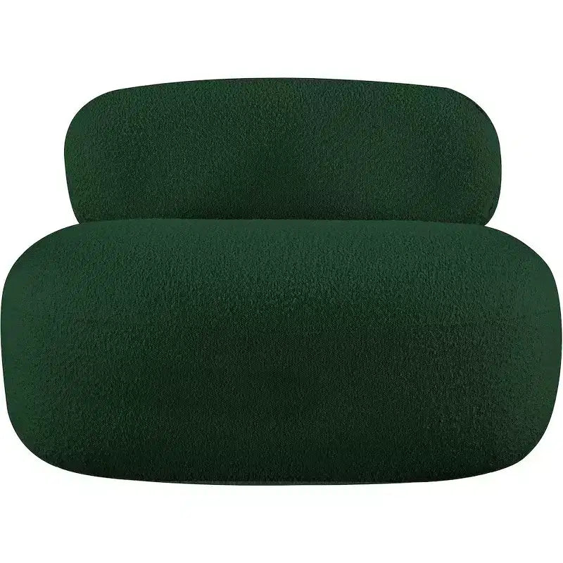 Accent Chair | Art Deco Boucle Fabric | Armless Curved Design