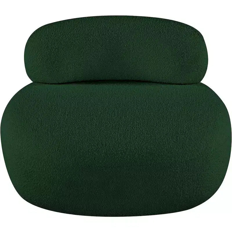 Accent Chair | Art Deco Boucle Fabric | Armless Curved Design