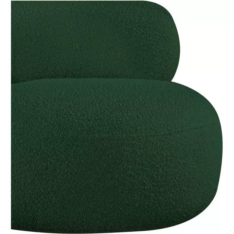 Accent Chair | Art Deco Boucle Fabric | Armless Curved Design