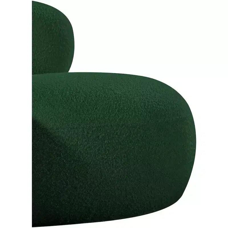 Accent Chair | Art Deco Boucle Fabric | Armless Curved Design