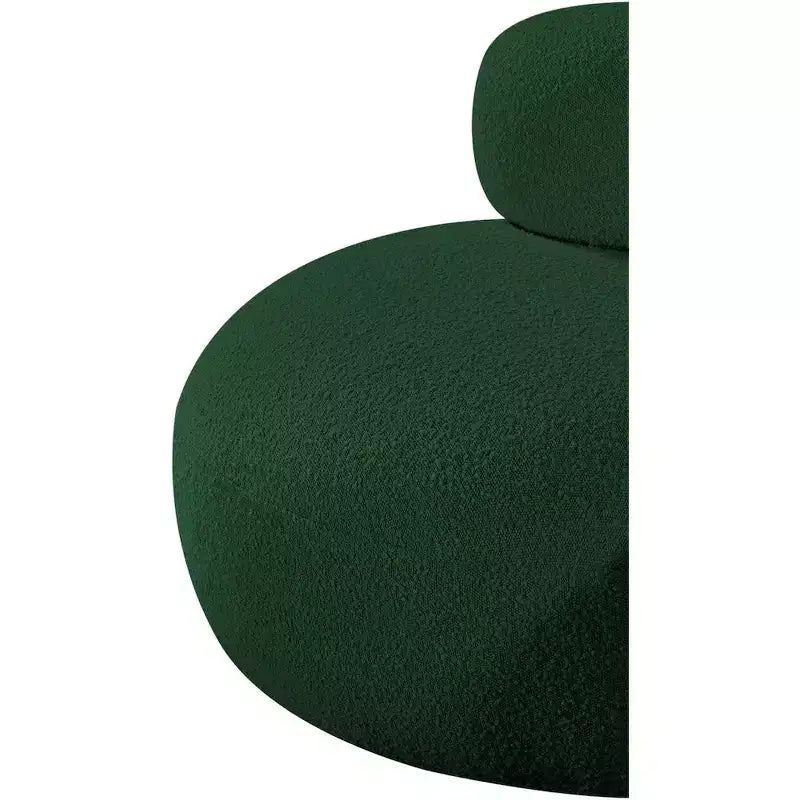 Accent Chair | Art Deco Boucle Fabric | Armless Curved Design