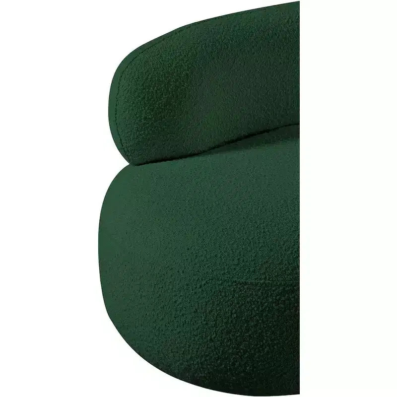 Accent Chair | Art Deco Boucle Fabric | Armless Curved Design