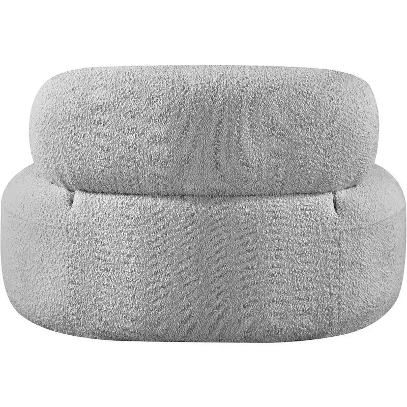 Accent Chair | Art Deco Boucle Fabric | Armless Curved Design