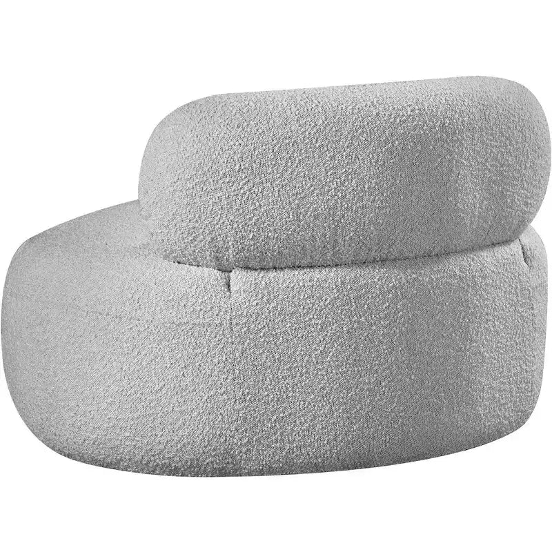 Accent Chair | Art Deco Boucle Fabric | Armless Curved Design