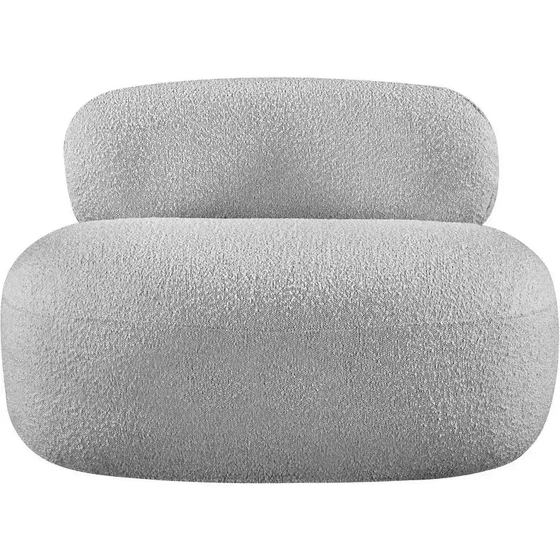 Accent Chair | Art Deco Boucle Fabric | Armless Curved Design