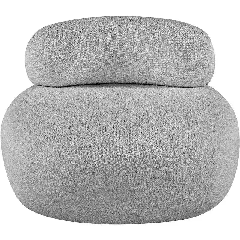Accent Chair | Art Deco Boucle Fabric | Armless Curved Design