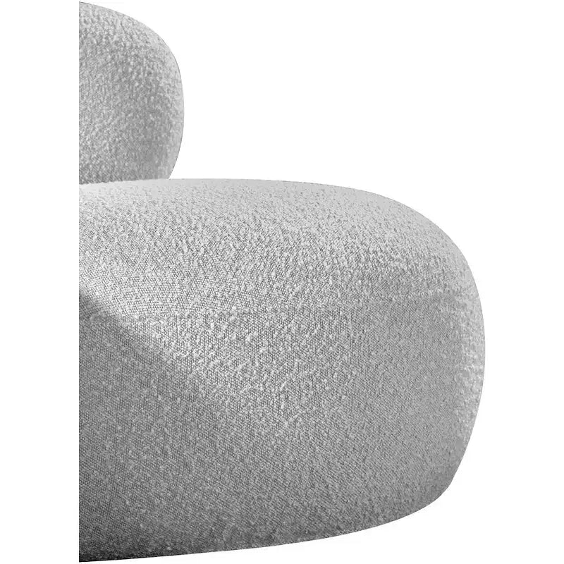 Accent Chair | Art Deco Boucle Fabric | Armless Curved Design