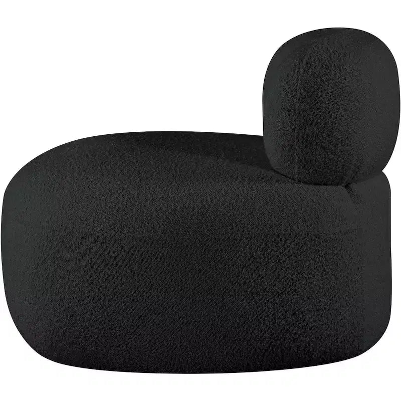 Accent Chair | Art Deco Boucle Fabric | Armless Curved Design