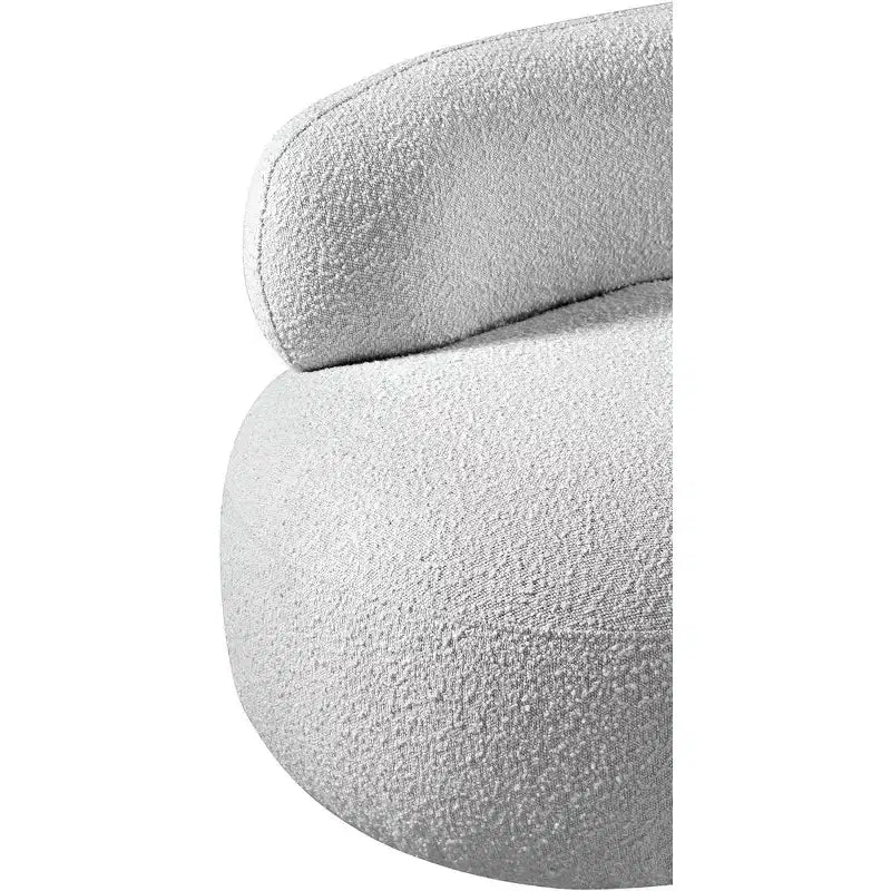 Accent Chair | Art Deco Boucle Fabric | Armless Curved Design
