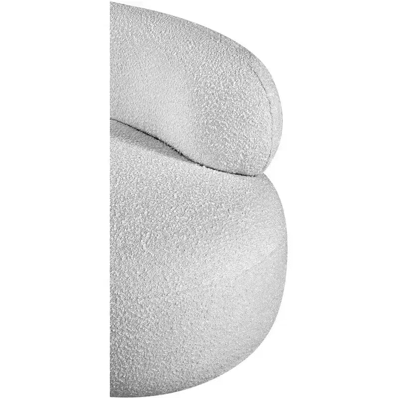 Accent Chair | Art Deco Boucle Fabric | Armless Curved Design