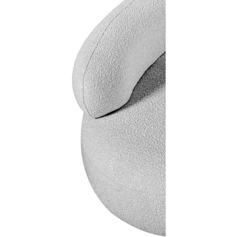 Accent Chair | Art Deco Boucle Fabric | Armless Curved Design
