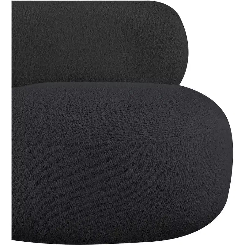 Accent Chair | Art Deco Boucle Fabric | Armless Curved Design