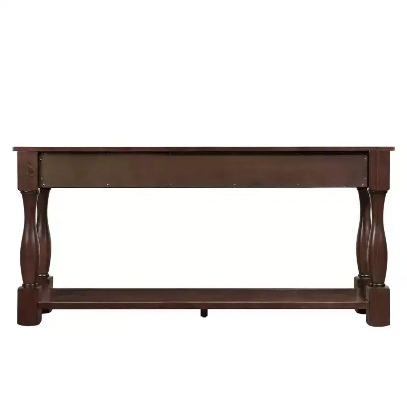 63'' Long Wood Console Table Sideboard with 3 Drawers and 1 Bottom Shelf for Entryway and Hallway, Light Espresso