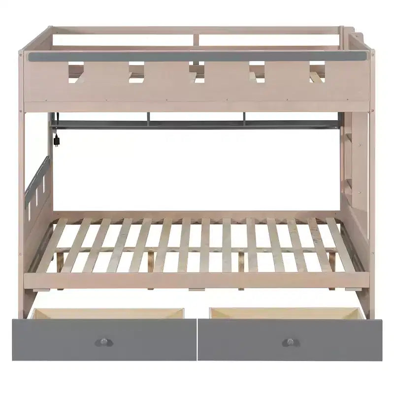 Rivera Castle Style Bunk Bed with 2 Drawers, Shelf and LED