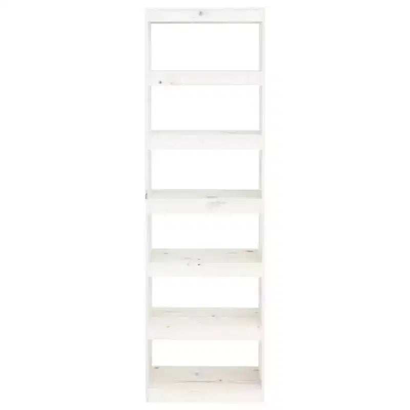 Book Cabinet White Solid Pine Wood Tall Book Cabinet