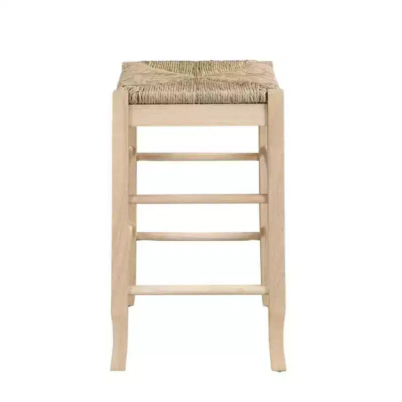 Boraam Square Rush Backless Counter Height Barstool Blonde Oak Finish