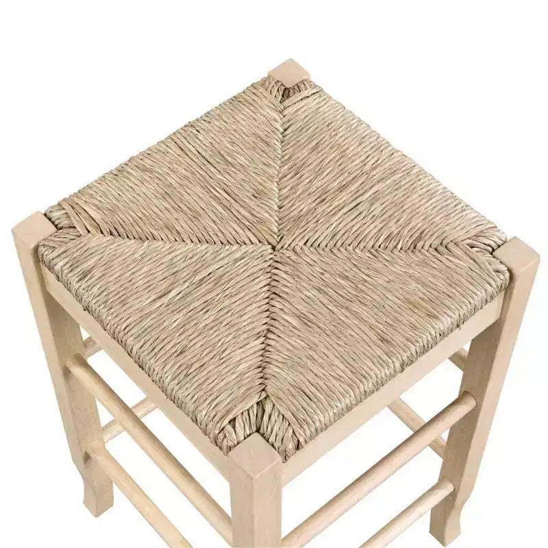 Boraam Square Rush Backless Counter Height Barstool Blonde Oak Finish