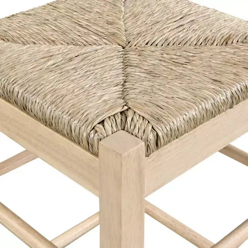 Boraam Square Rush Backless Counter Height Barstool Blonde Oak Finish