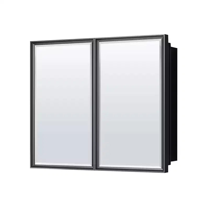 36 in. W x 32 in. H Metal Framed Rectangular Framed Recessed/Surface Mount Medicine Cabinet with Mirror