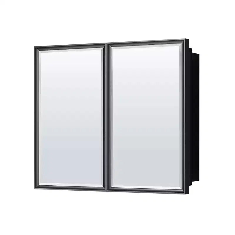 36 in. W x 32 in. H Metal Framed Rectangular Framed Recessed/Surface Mount Medicine Cabinet with Mirror