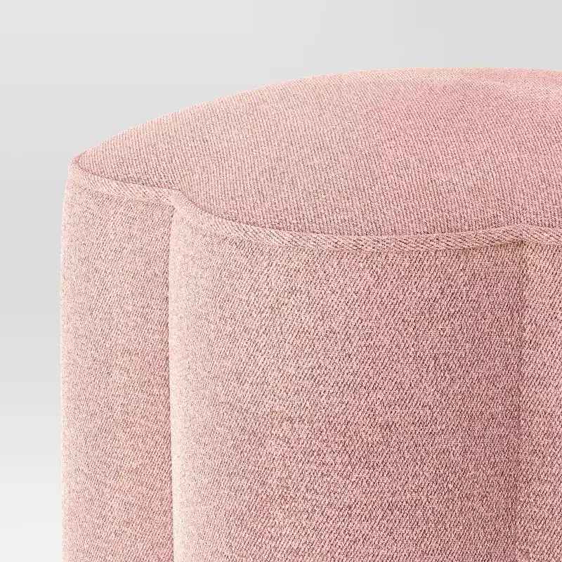 Scalloped Upholstered Ottoman - Room Essentials